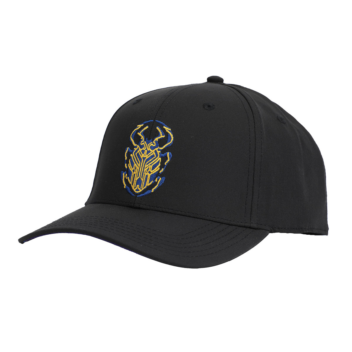 Blue Beetle Scarab Logo Men's Black Elite Flex Precurve Snapback Hat