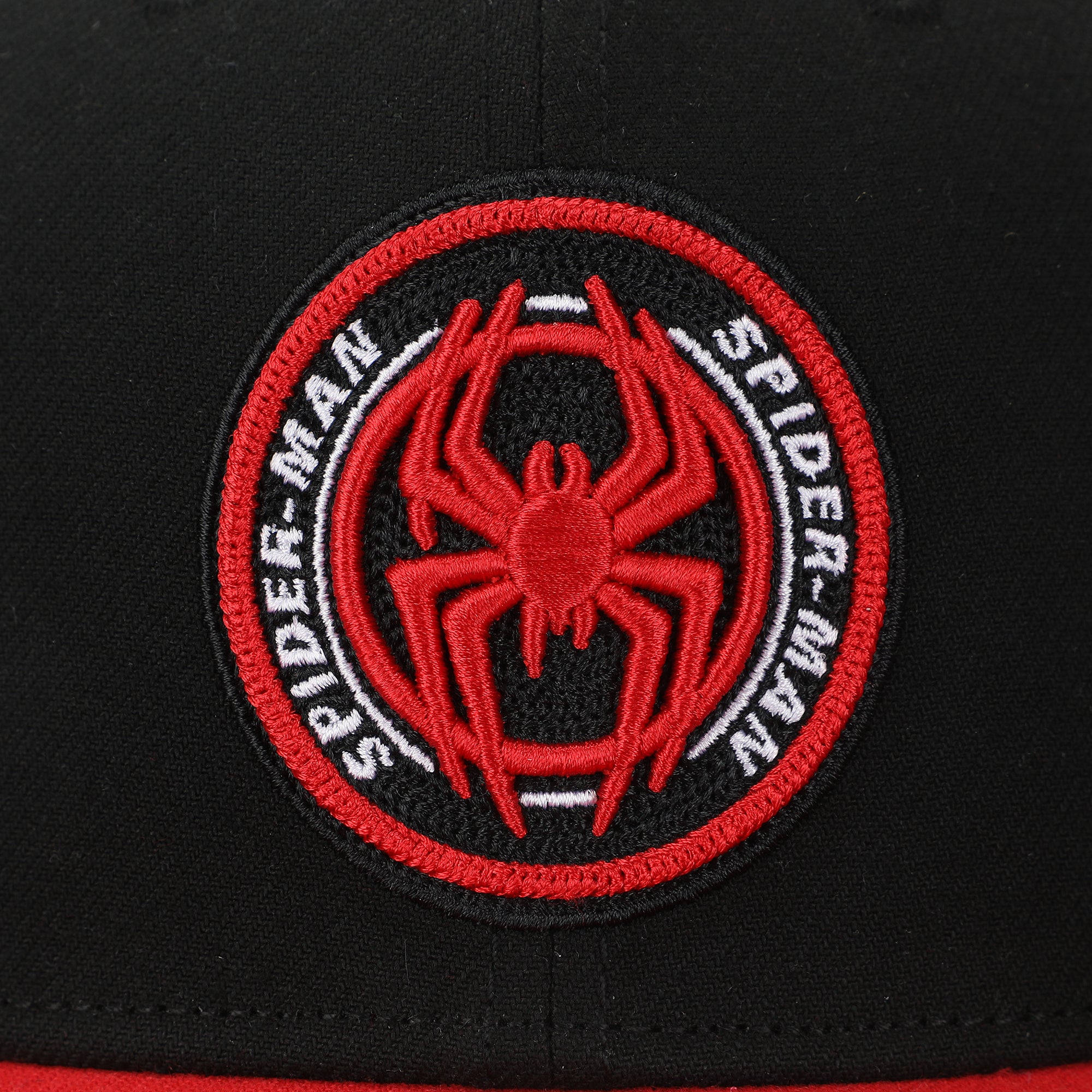 Spider-Man Into The Spider-Verse Miles Morales Logo Adult Black Snapback Cap