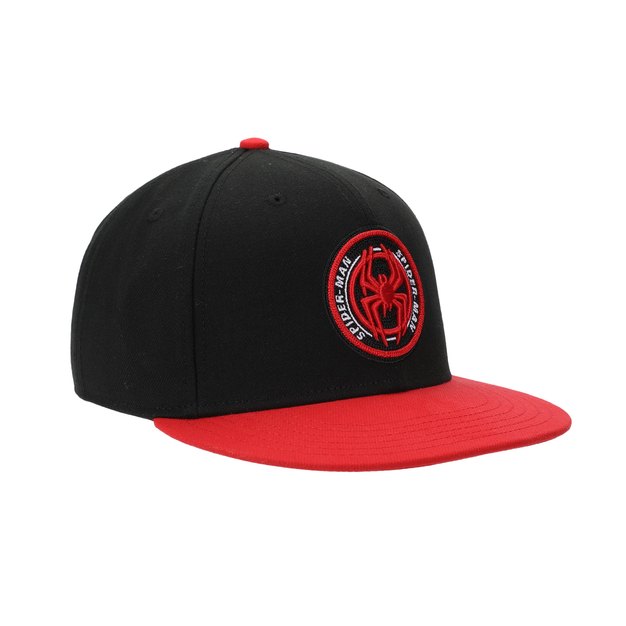 Spider-Man Into The Spider-Verse Miles Morales Logo Adult Black Snapback Cap
