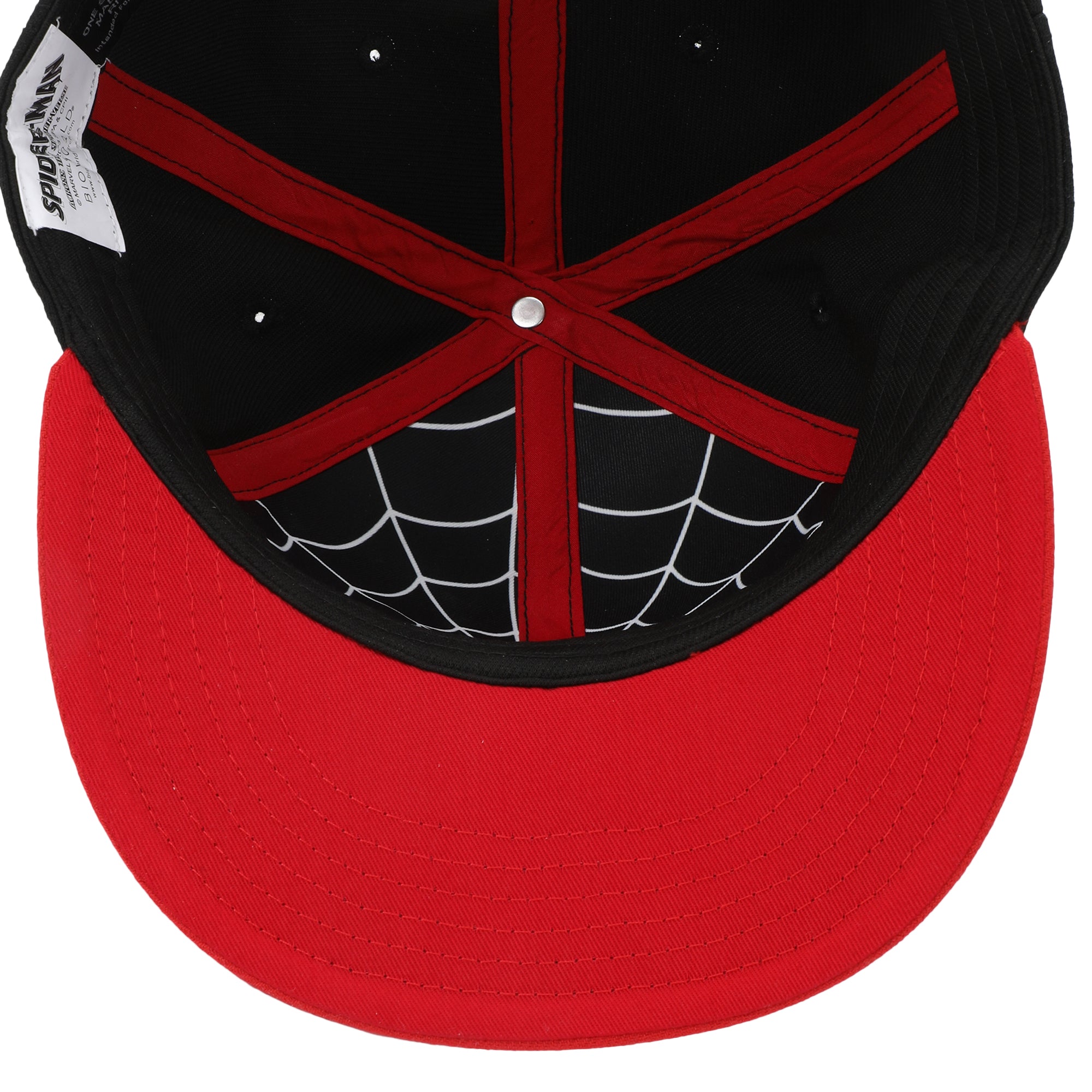 Spider-Man Into The Spider-Verse Miles Morales Logo Adult Black Snapback Cap