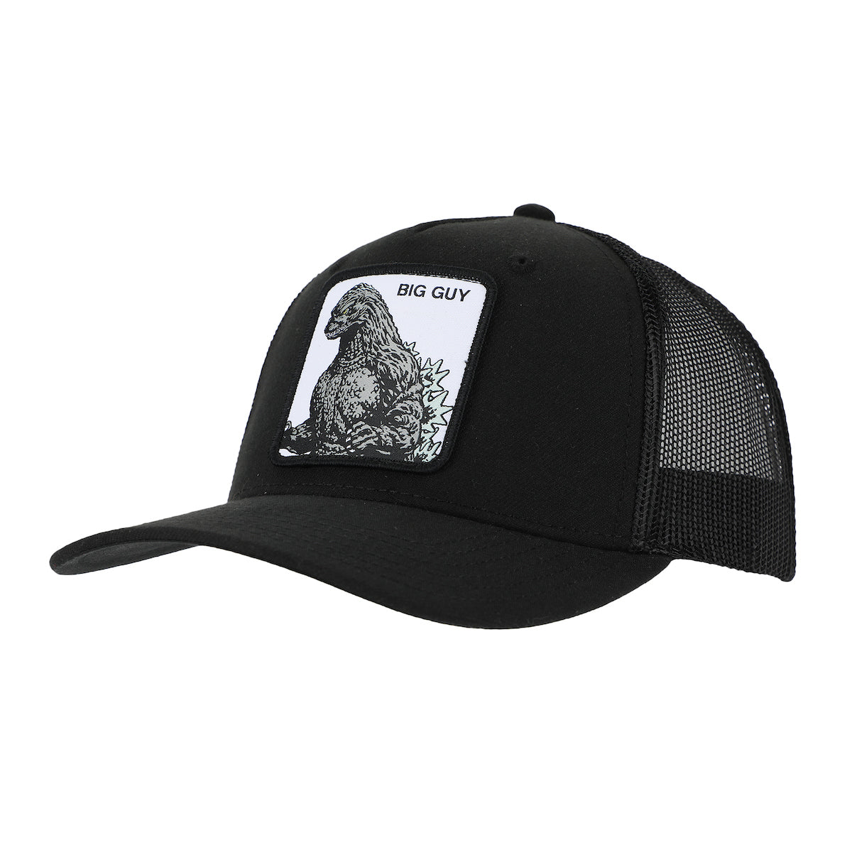 Godzilla Monster In White Square Black Trucker Hat