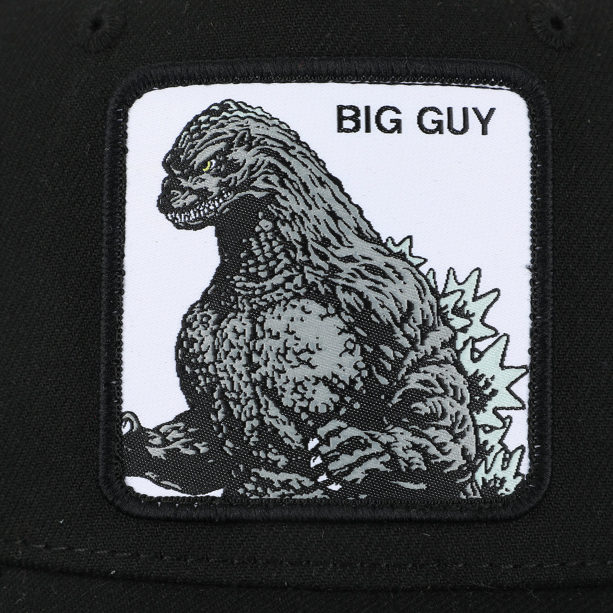 Godzilla Monster In White Square Black Trucker Hat