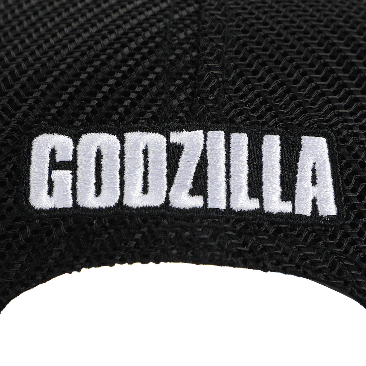 Godzilla Monster In White Square Black Trucker Hat