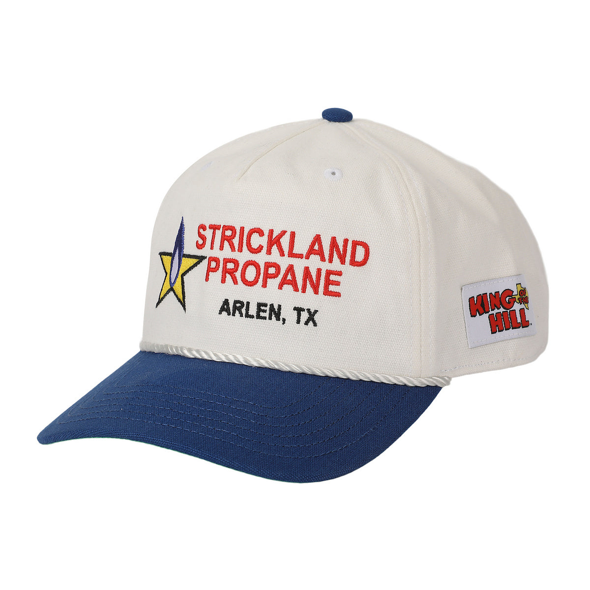 King Of The Hill Strickland Propane White & Blue Retro Grandpa Snapback Hat
