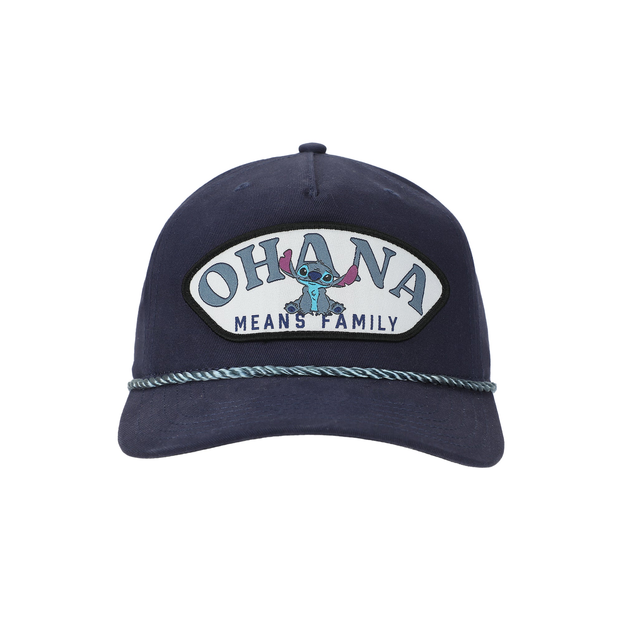 Disney Stitch Ohana Means Family Adult Navy Retro Grandpa Snapback Hat