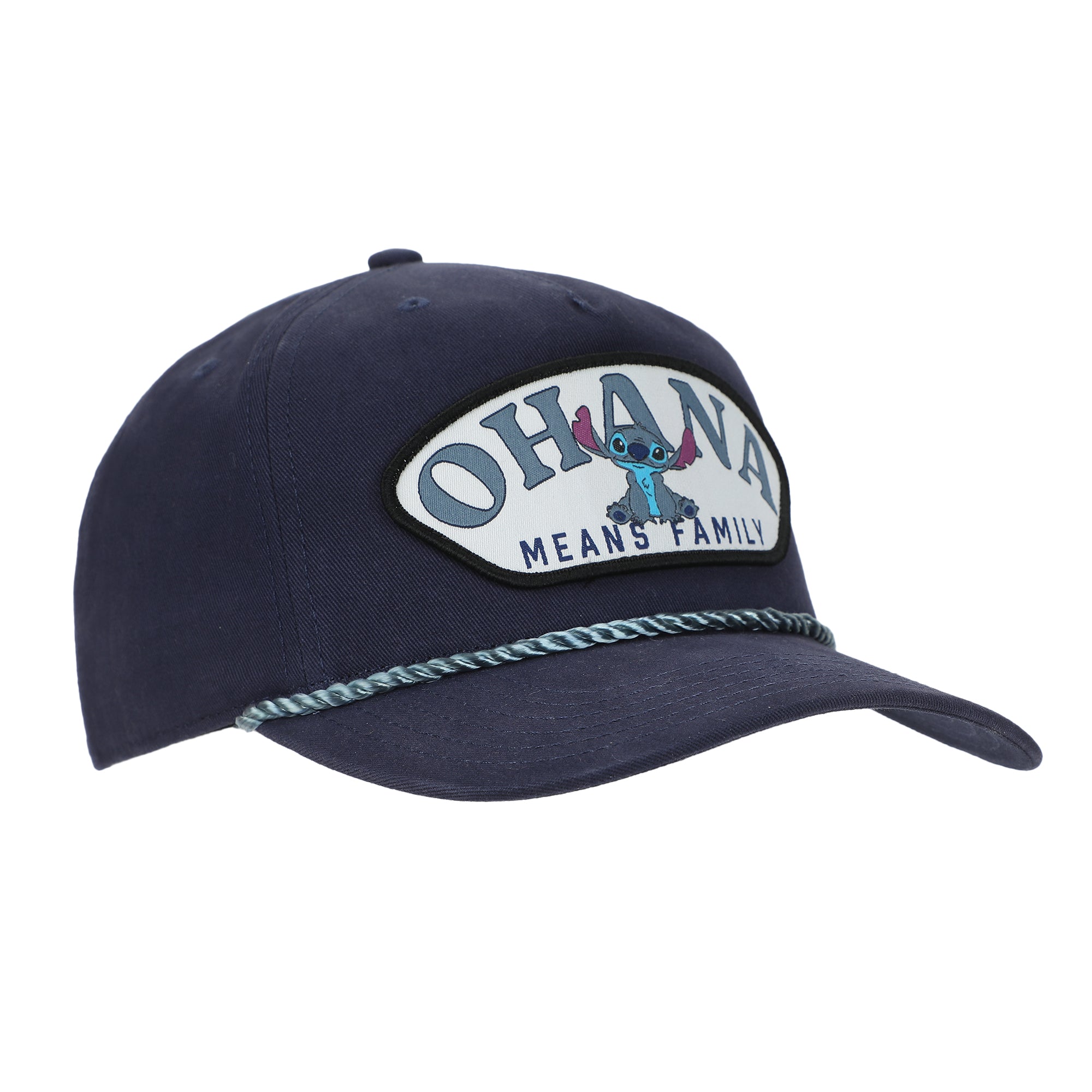 Disney Stitch Ohana Means Family Adult Navy Retro Grandpa Snapback Hat