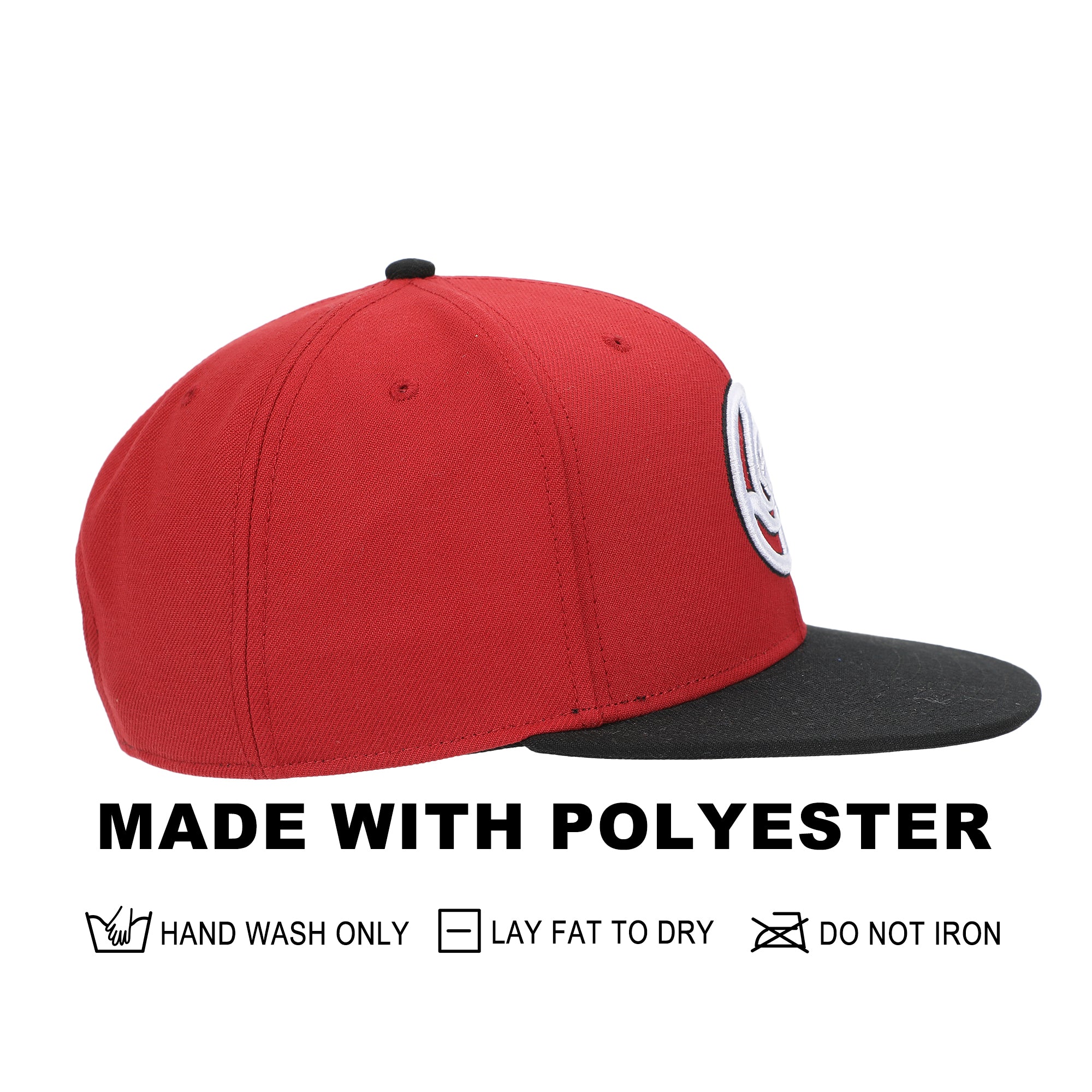 Jujutsu Kaisen 3D Embroidered School Emblem Red & Black Snapback Hat