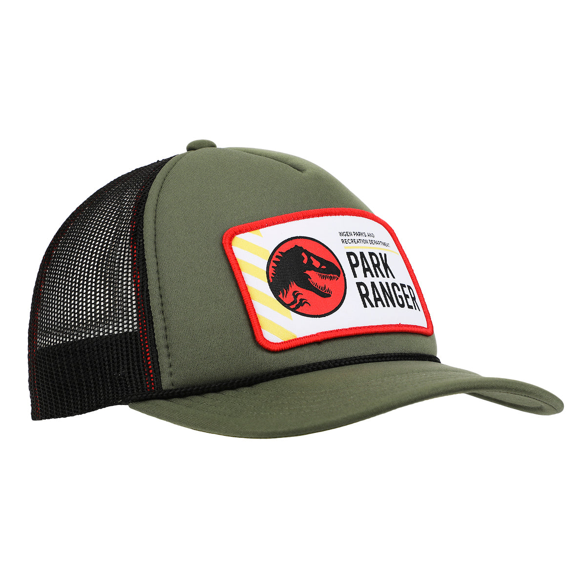Jurassic Park Park Ranger Badge Olive Trucker Hat