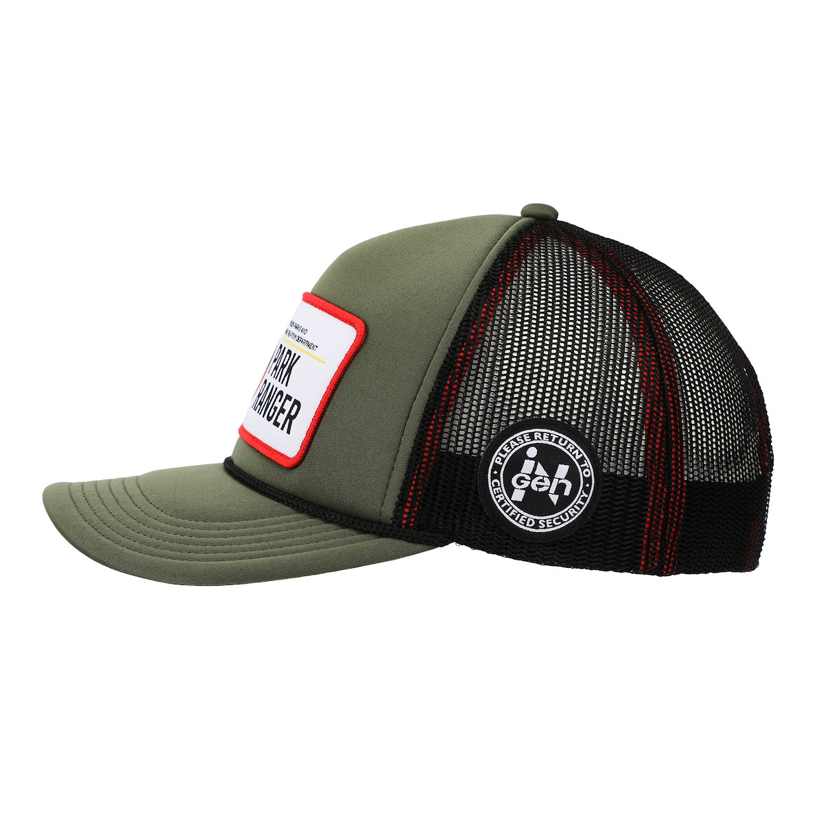 Jurassic Park Park Ranger Badge Olive Trucker Hat