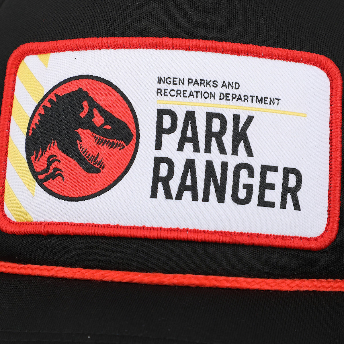 Jurassic Park Park Ranger Badge Trucker Black Hat