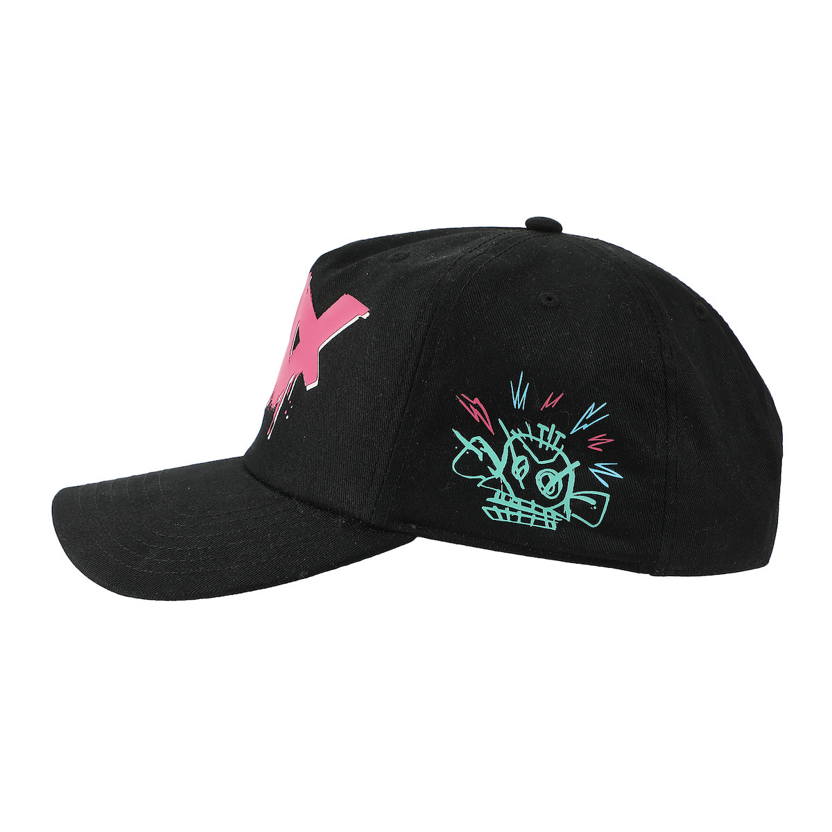 Arcane League Of Legends Jinx Black Retro Grandpa Snapback Hat