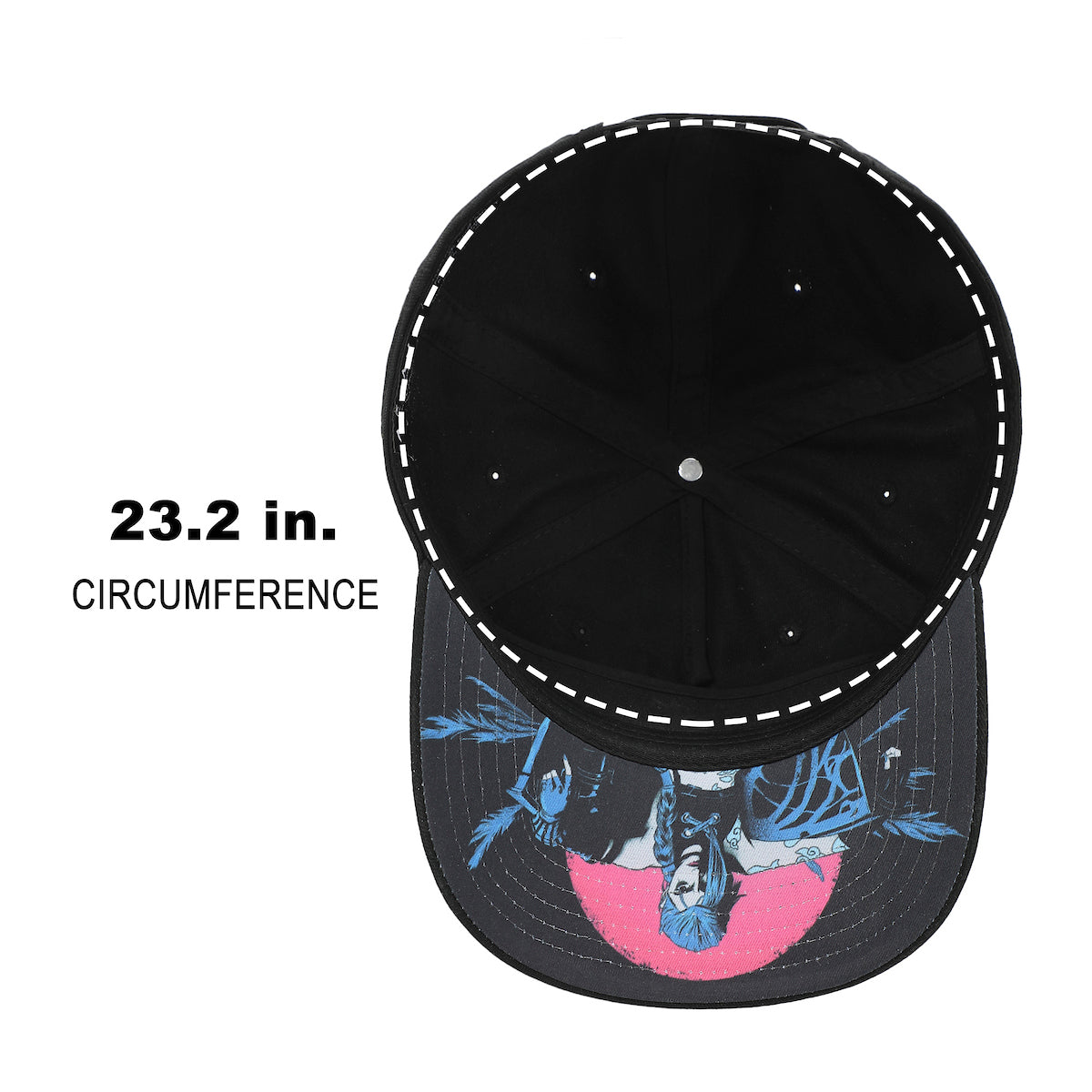 Arcane League Of Legends Jinx Black Retro Grandpa Snapback Hat