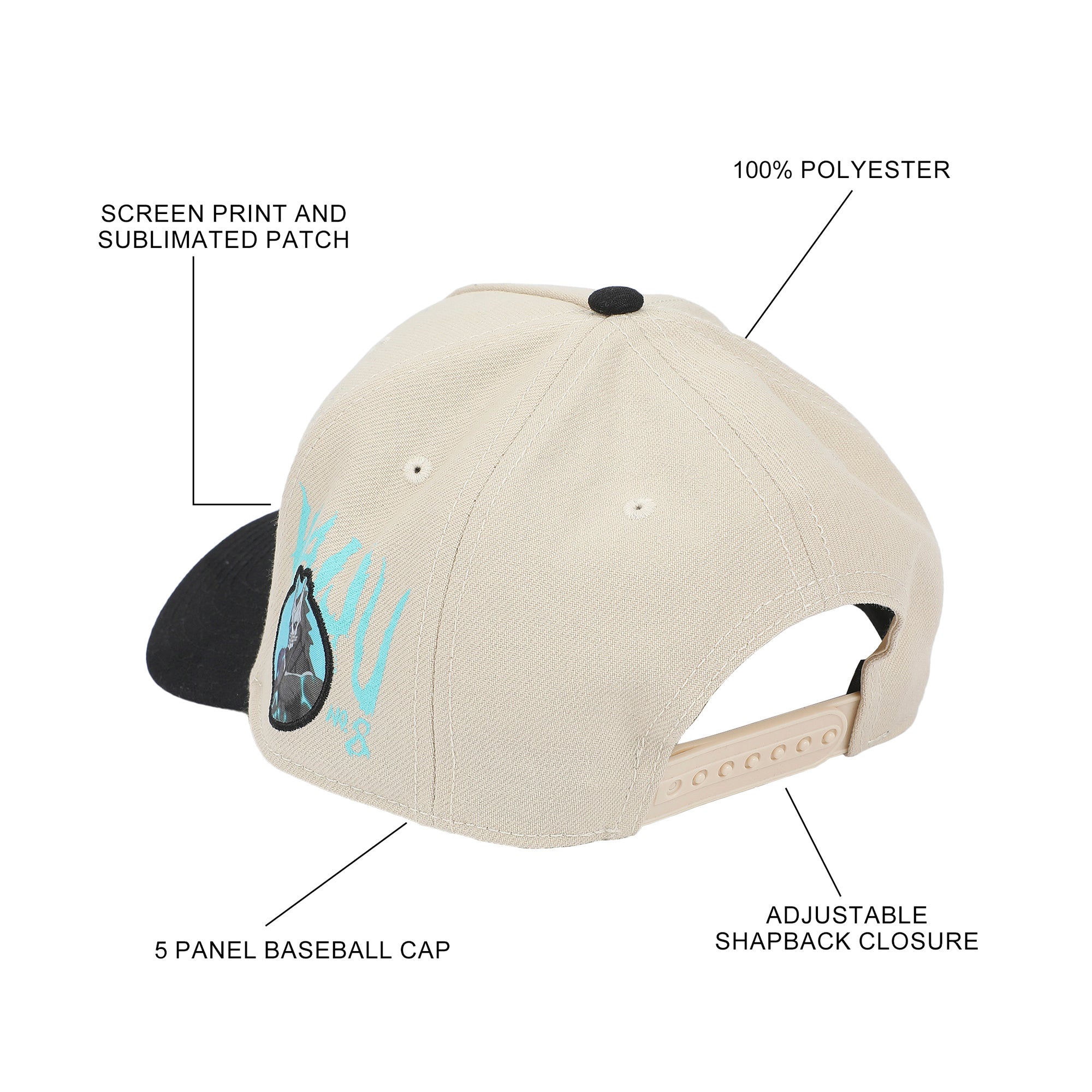 Kaiju No. 8 Monster 8 White Snapback Hat