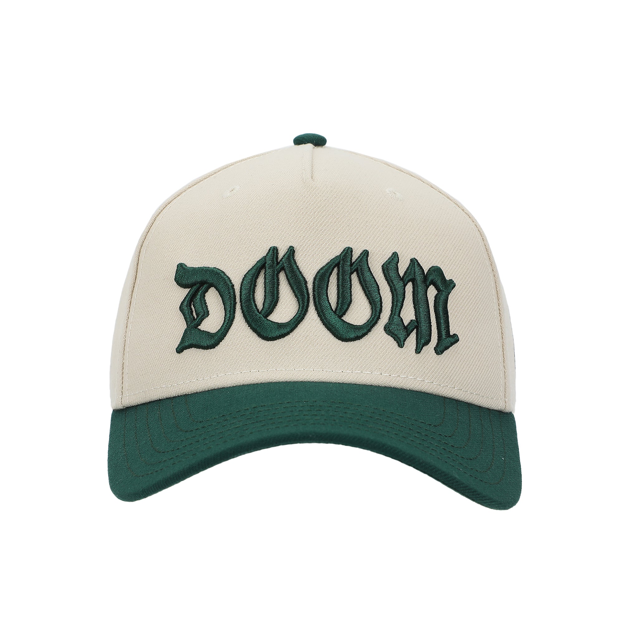 Marvel Universe Dr. Doom Men's Off-white & Green A-Frame Snapback Hat