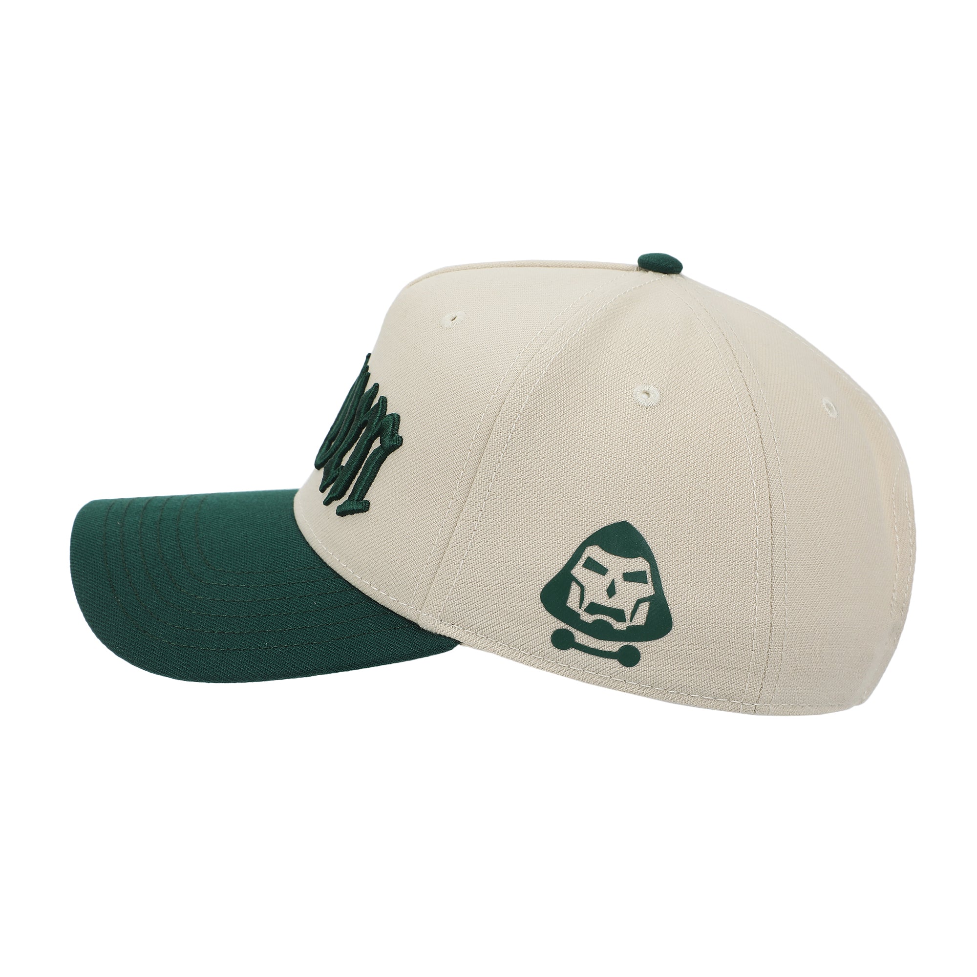 Marvel Universe Dr. Doom Men's Off-white & Green A-Frame Snapback Hat