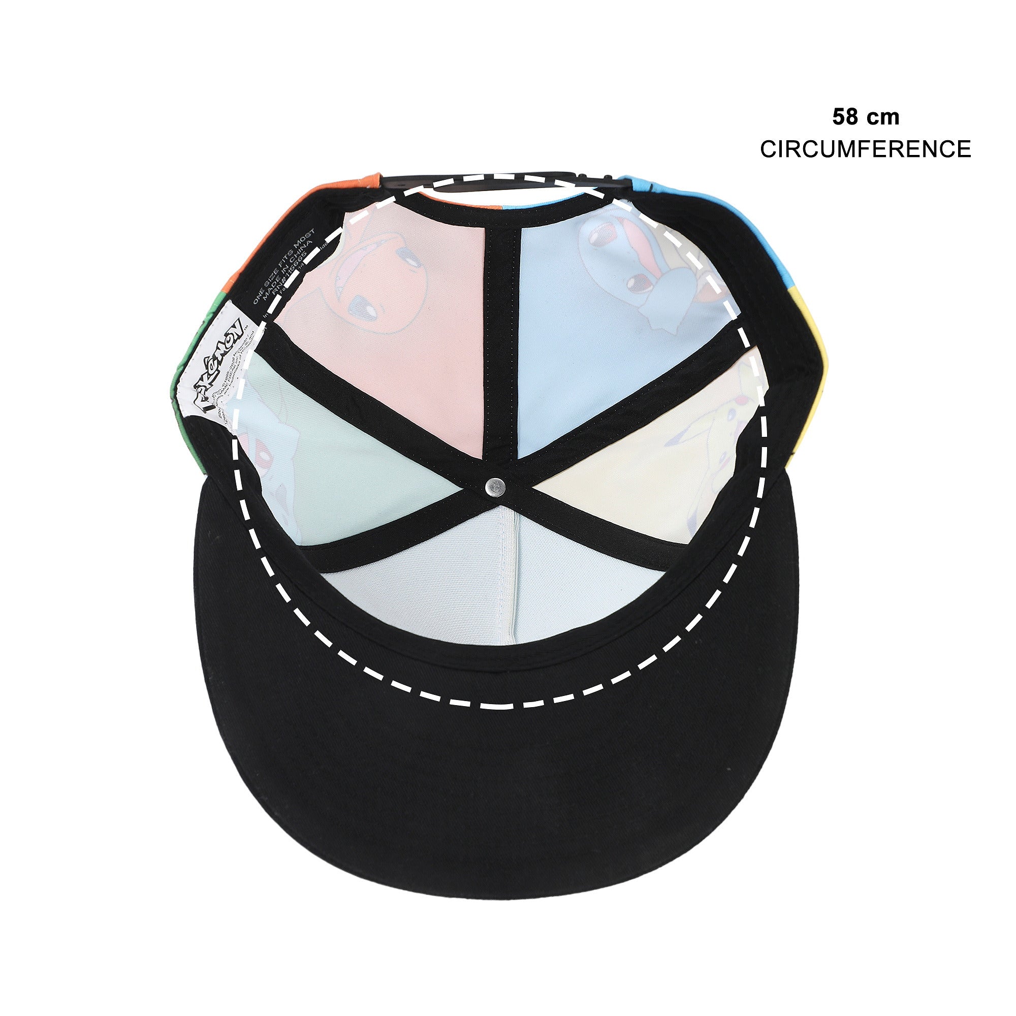 Pokemon Sublimation Print Structured Baseball Cap for Adults