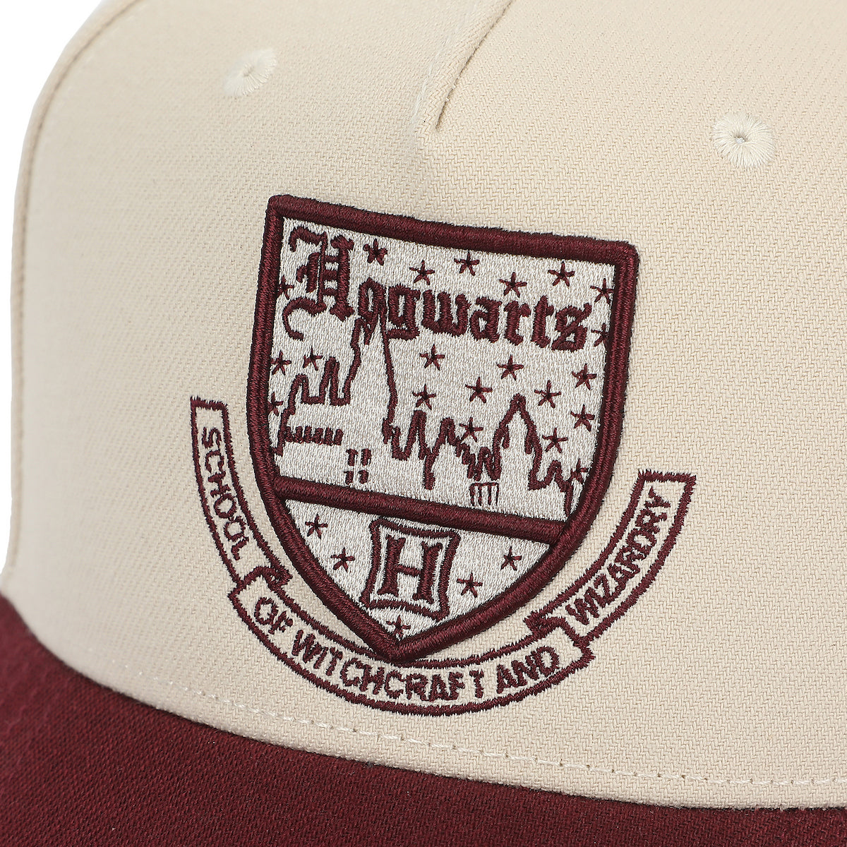 Harry Potter Hogwarts Castle White Polywool A-Frame Baseball Hat