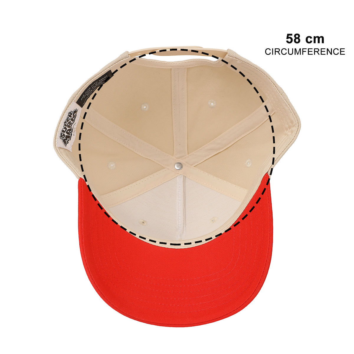 Super Mario Bros Fire Mario White & Red Retro Grandpa Snapback Hat