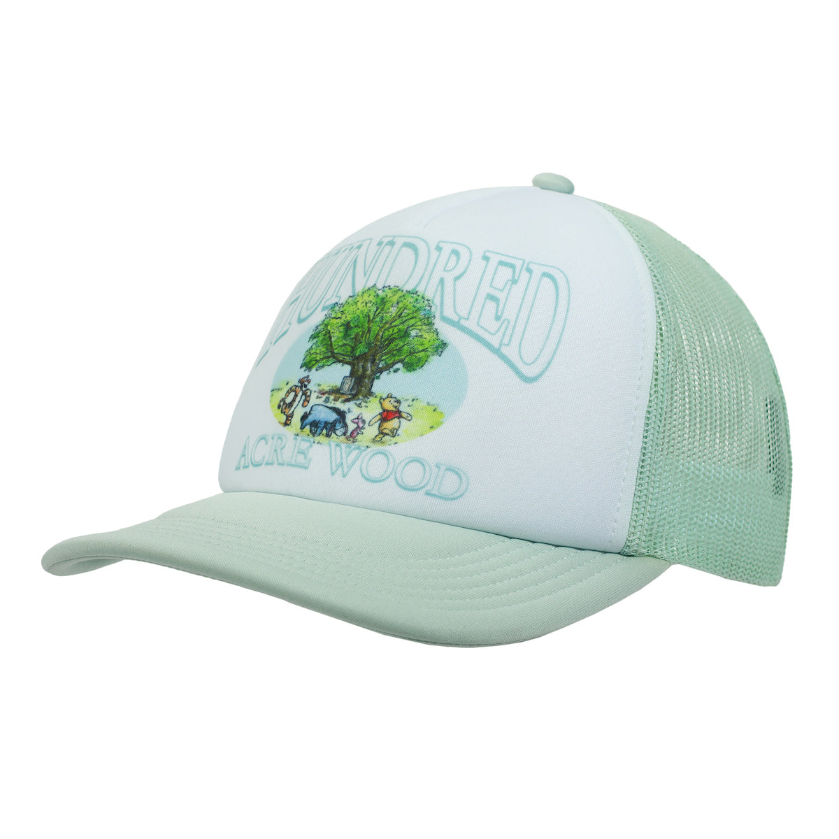 Disney Winnie The Pooh Hundred Acre Wood White & Blue Trucker Hat