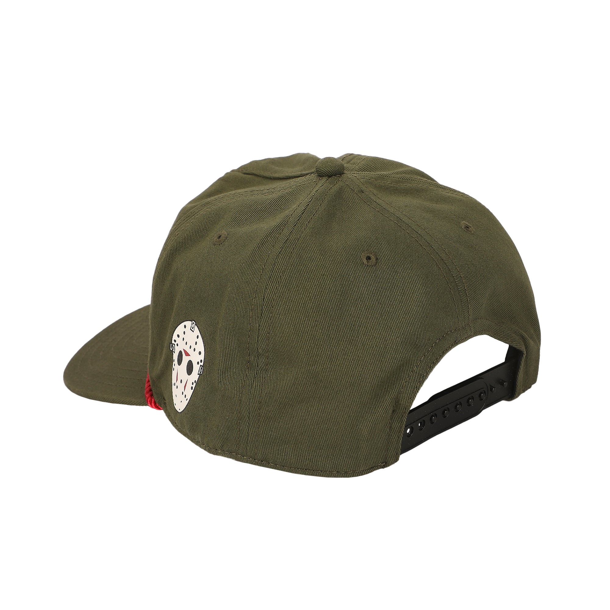 Friday The 13th Camp Crystal Lake Badge Green Retro Grandpa Snapback Hat