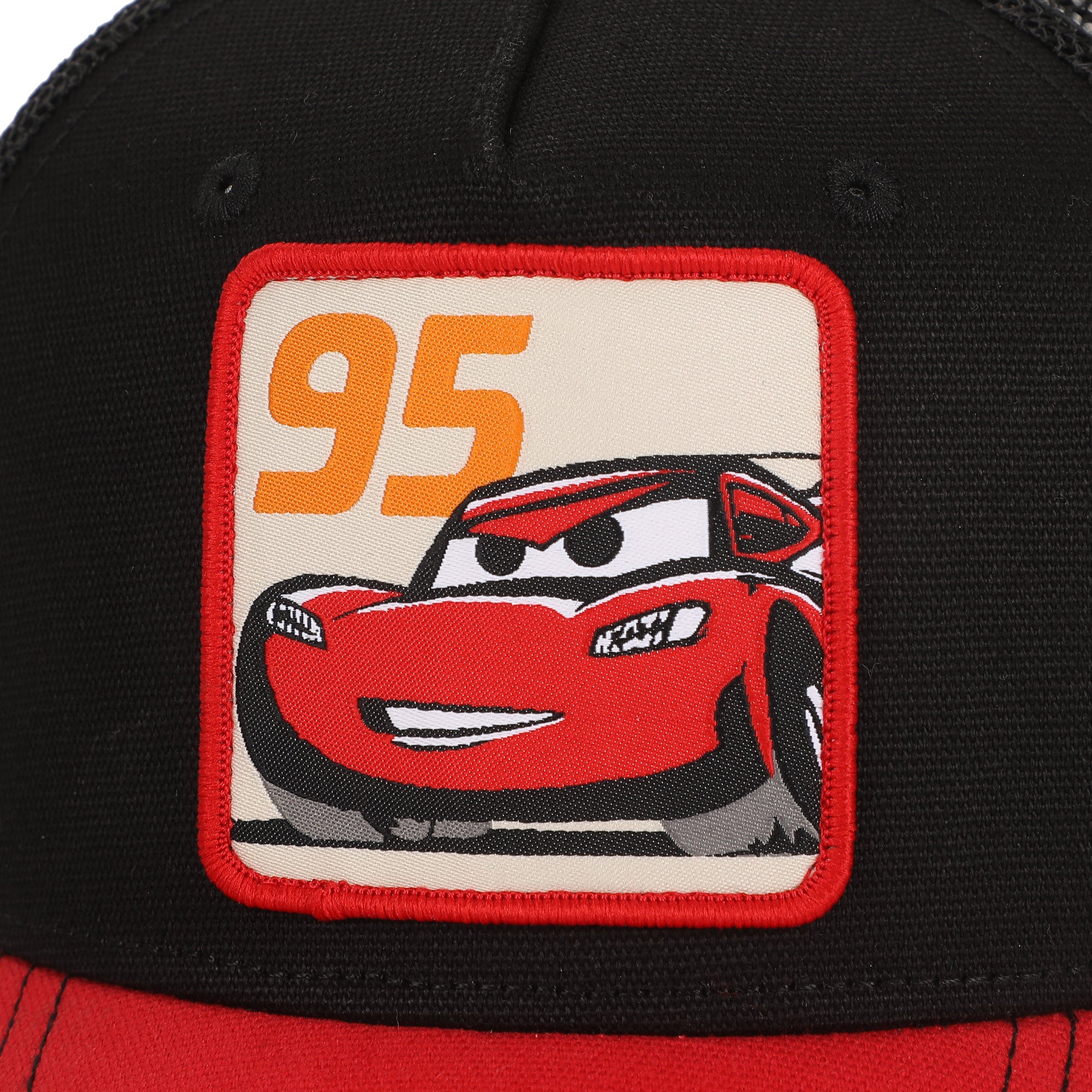 Cars Mcqueen Woven Patch Canvas And Mesh B5 Trucker