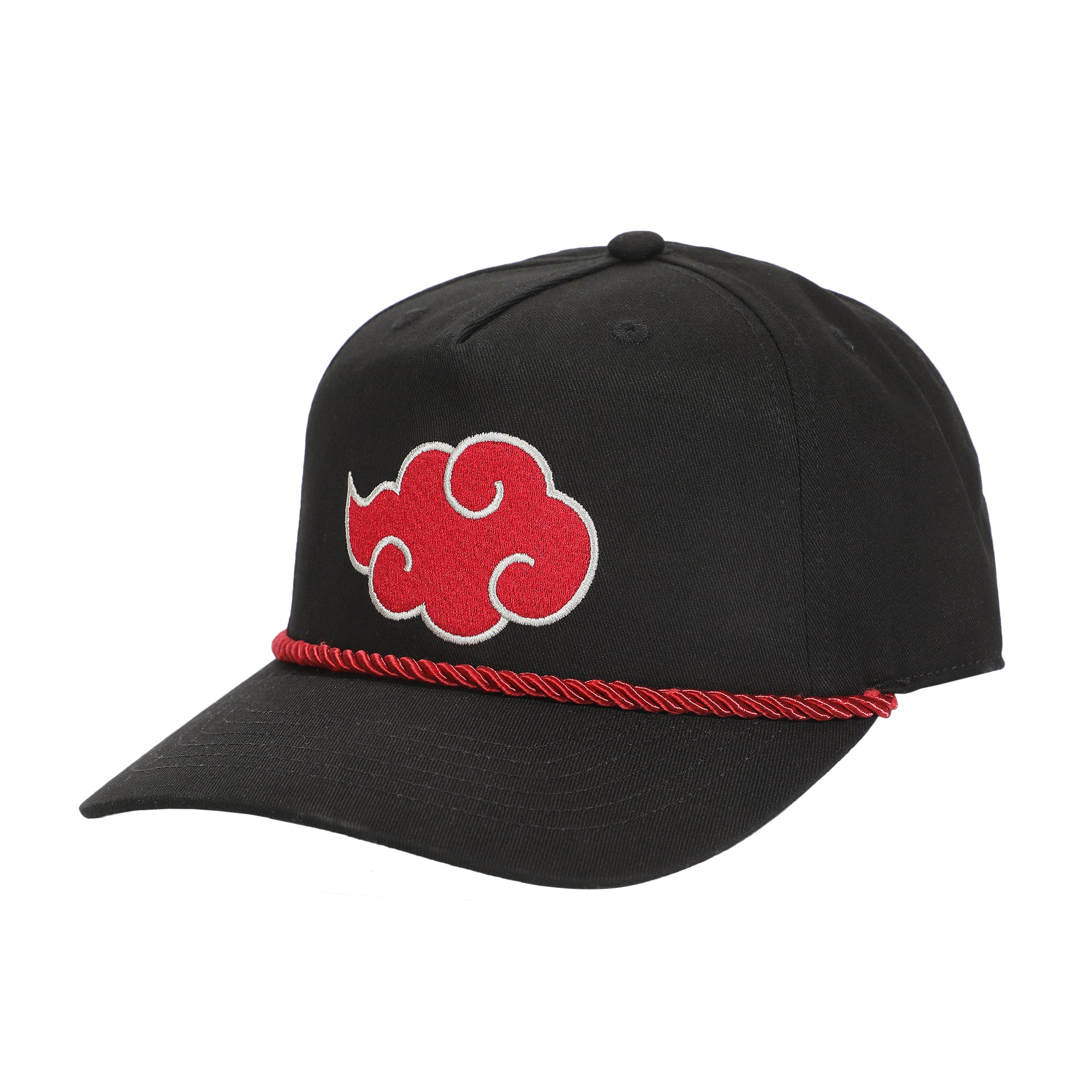 Naruto Embroidered Akatsuki Cloud Black Retro Grandpa Snapback Hat
