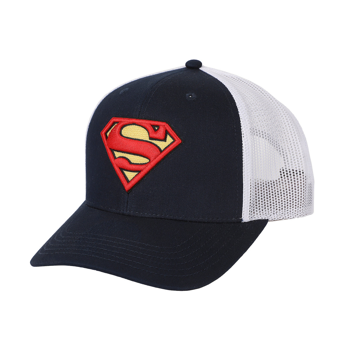 Superman 3D Embroidered Logo Navy Trucker Hat