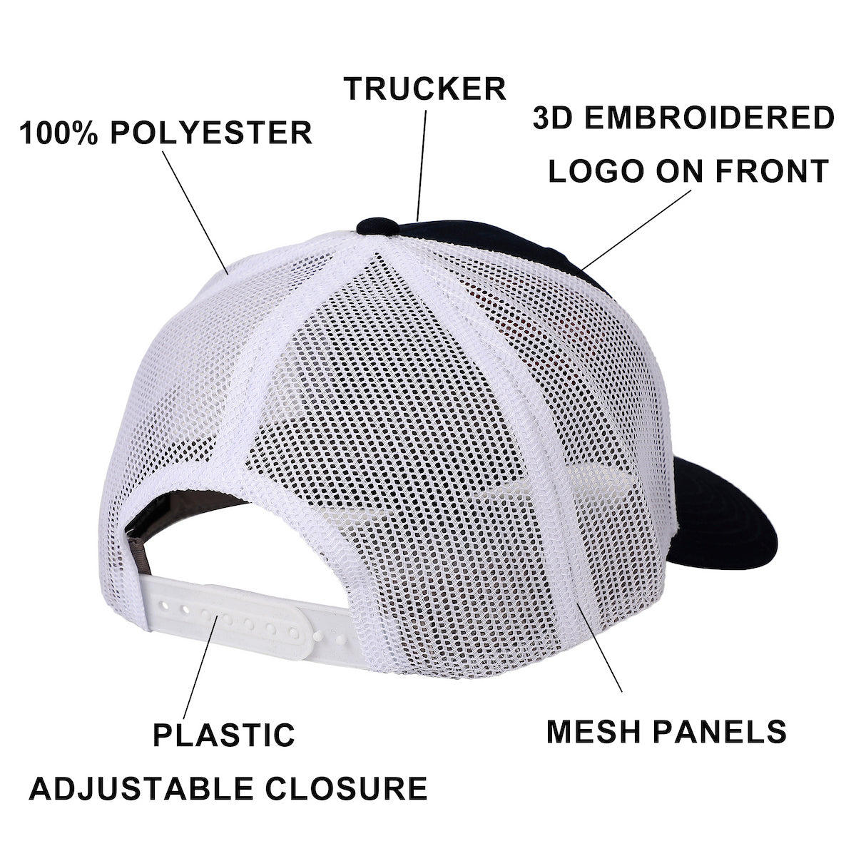 Superman 3D Embroidered Logo Navy Trucker Hat