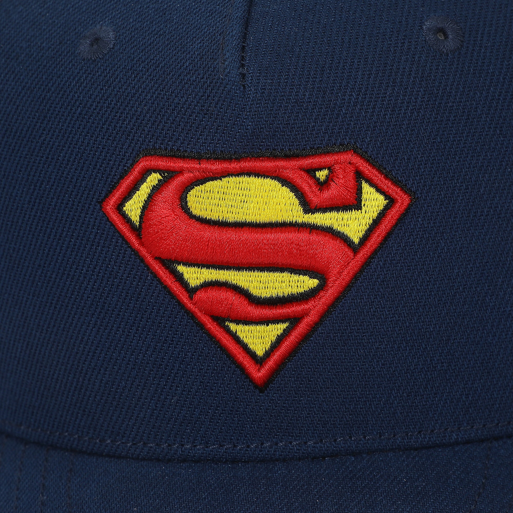 Superman Logo Navy Structured Baseball Cap