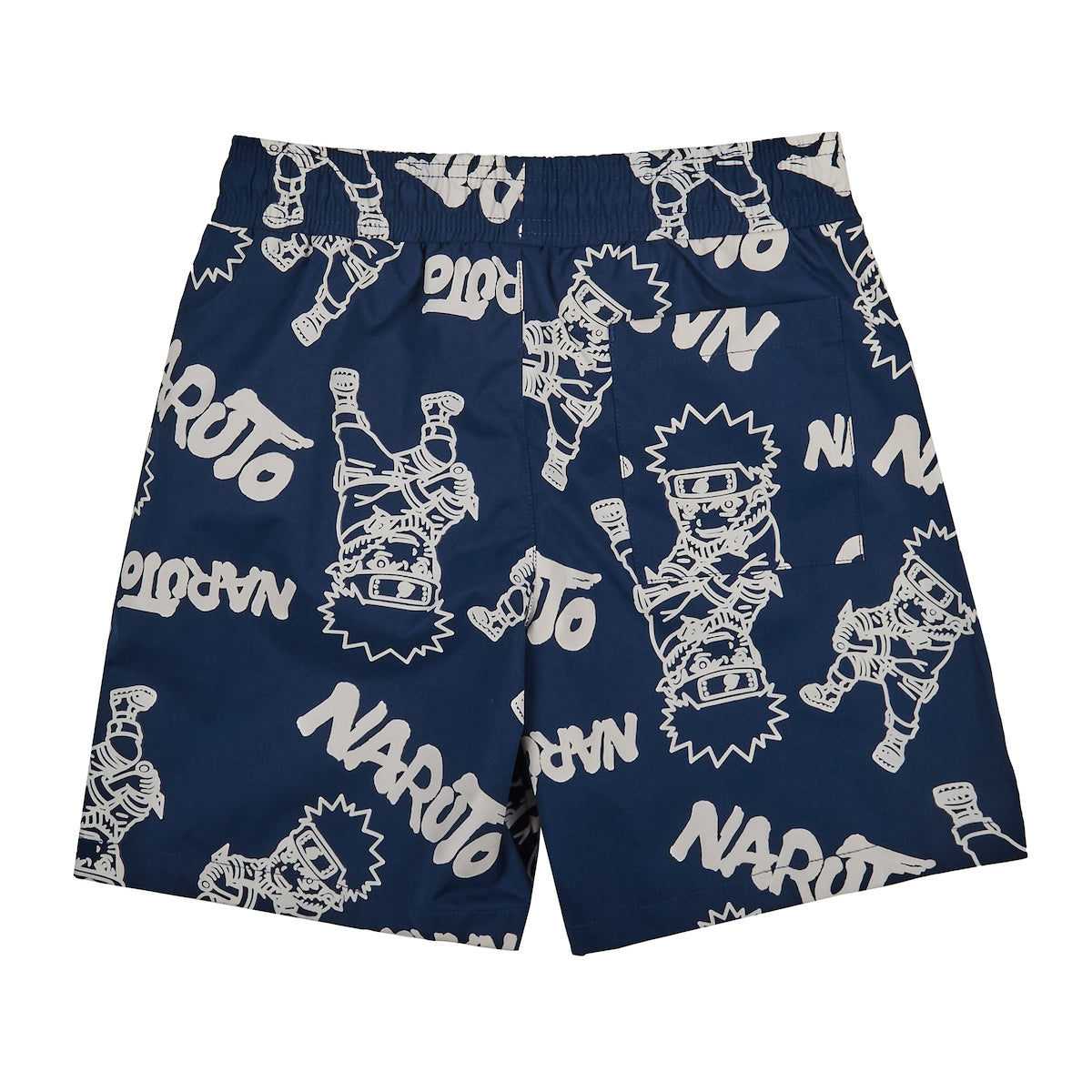 Naruto Color-Changing Line Art Boy's Navy Swim Boardshorts
