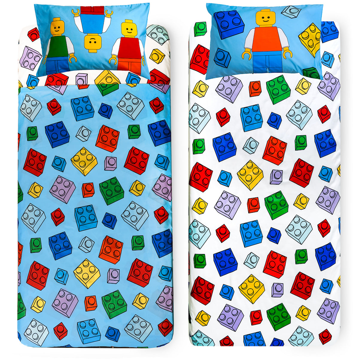Lego Stax 3-Piece Single Sheet Set for Kids Bedroom Bedding