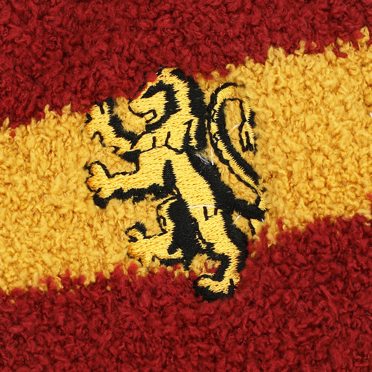 Harry Potter Gryffindor Lion Adult Red & Yellow Striped Chenille Crew Socks