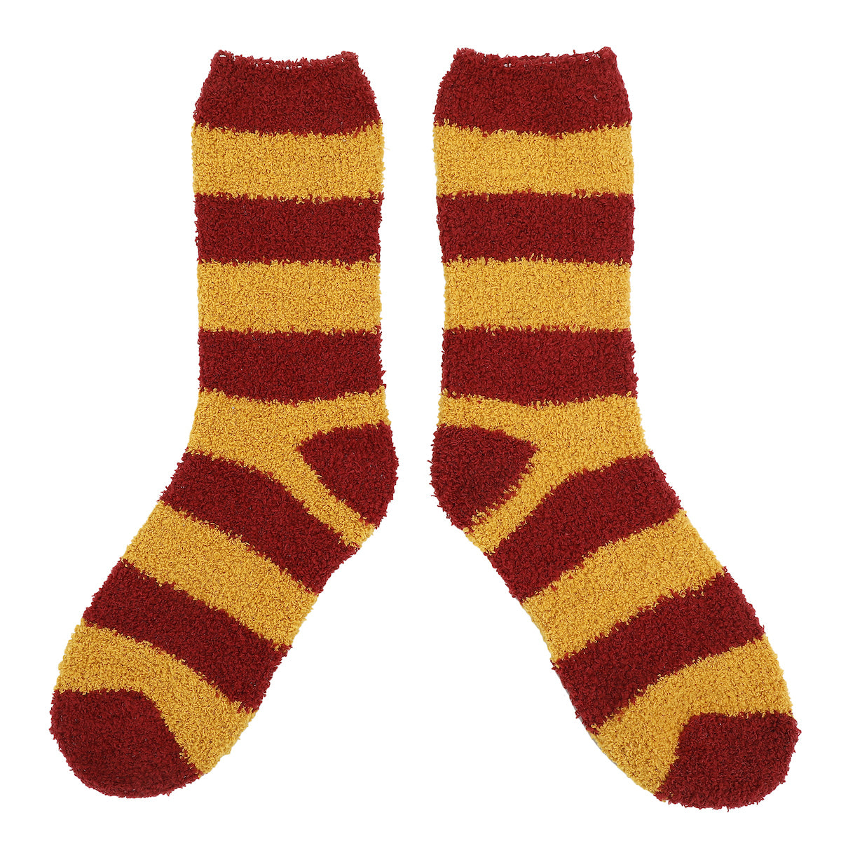 Harry Potter Gryffindor Lion Adult Red & Yellow Striped Chenille Crew Socks