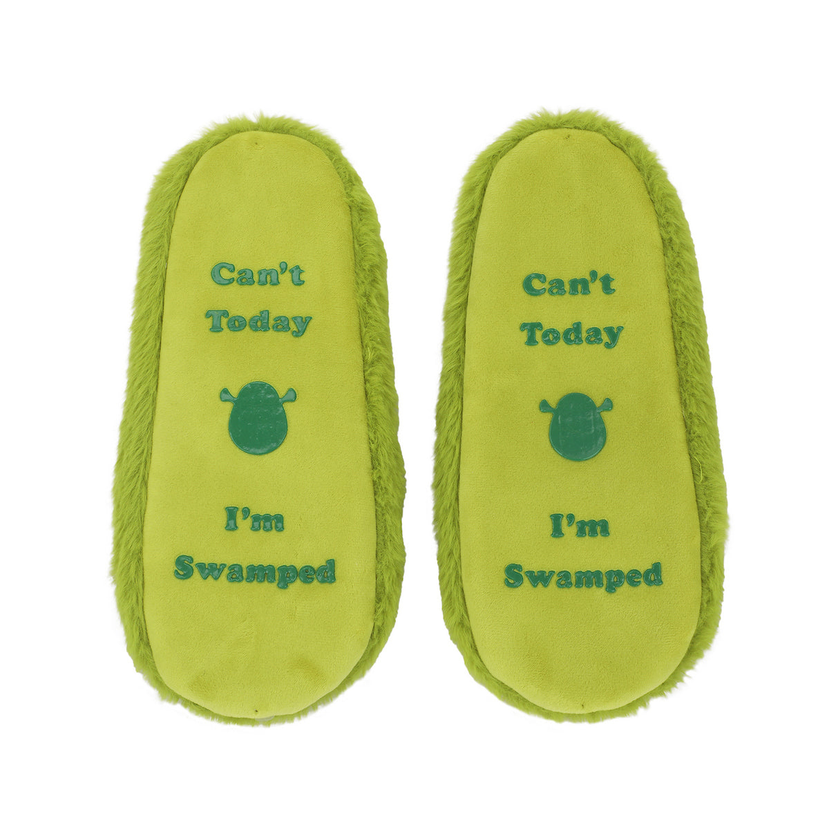 Shrek Can't Today I'm Swamped Women's Green Slipper Socks