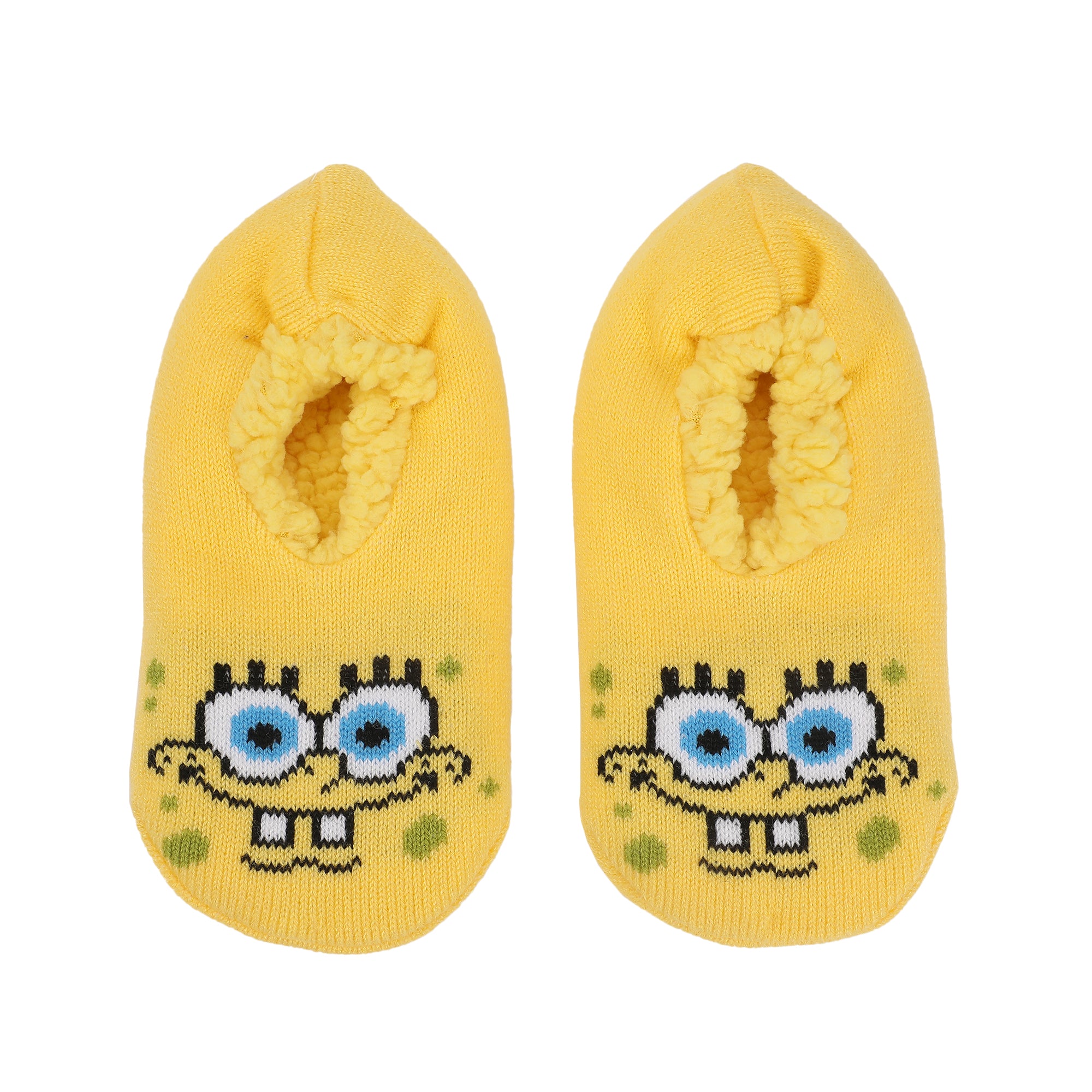 Spongebob Squarepants Cheerful Face Women's Slipper Socks