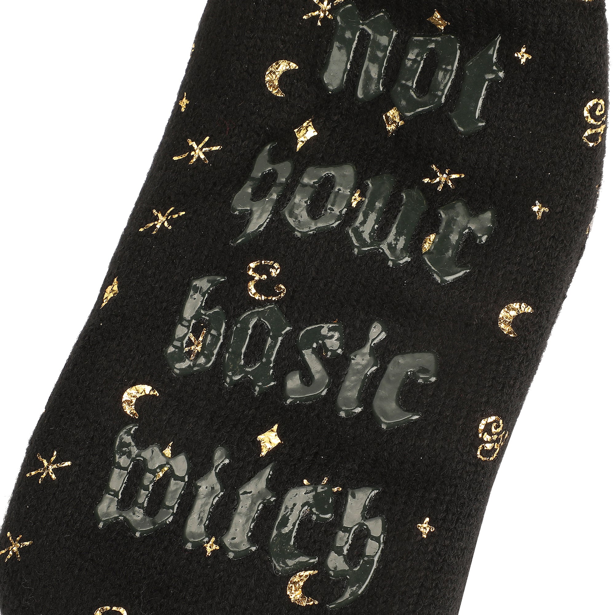 Wicked: Part 2 Logo Women's Black Slipper Socks