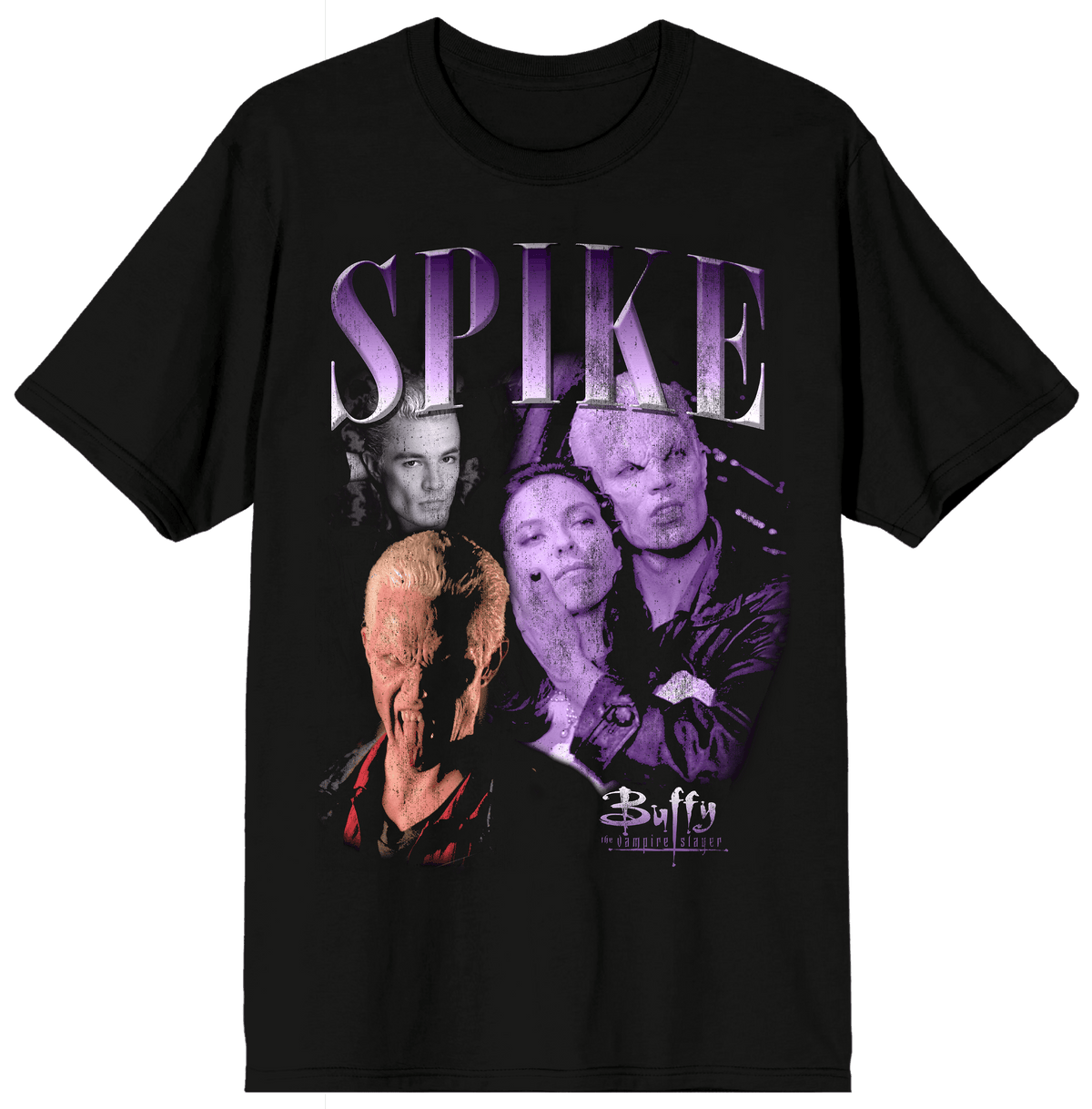 Buffy The Vampire Slayer Spike Multi Char Short Sleeve Tee