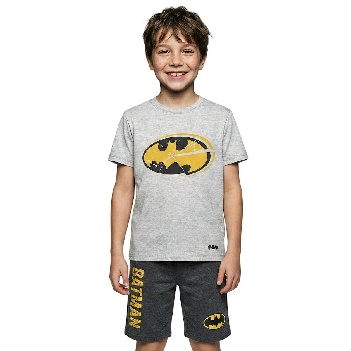 Batman Dark Knight Boy's 3-Pack Tee Muscle Shirt & Shorts Combo Set