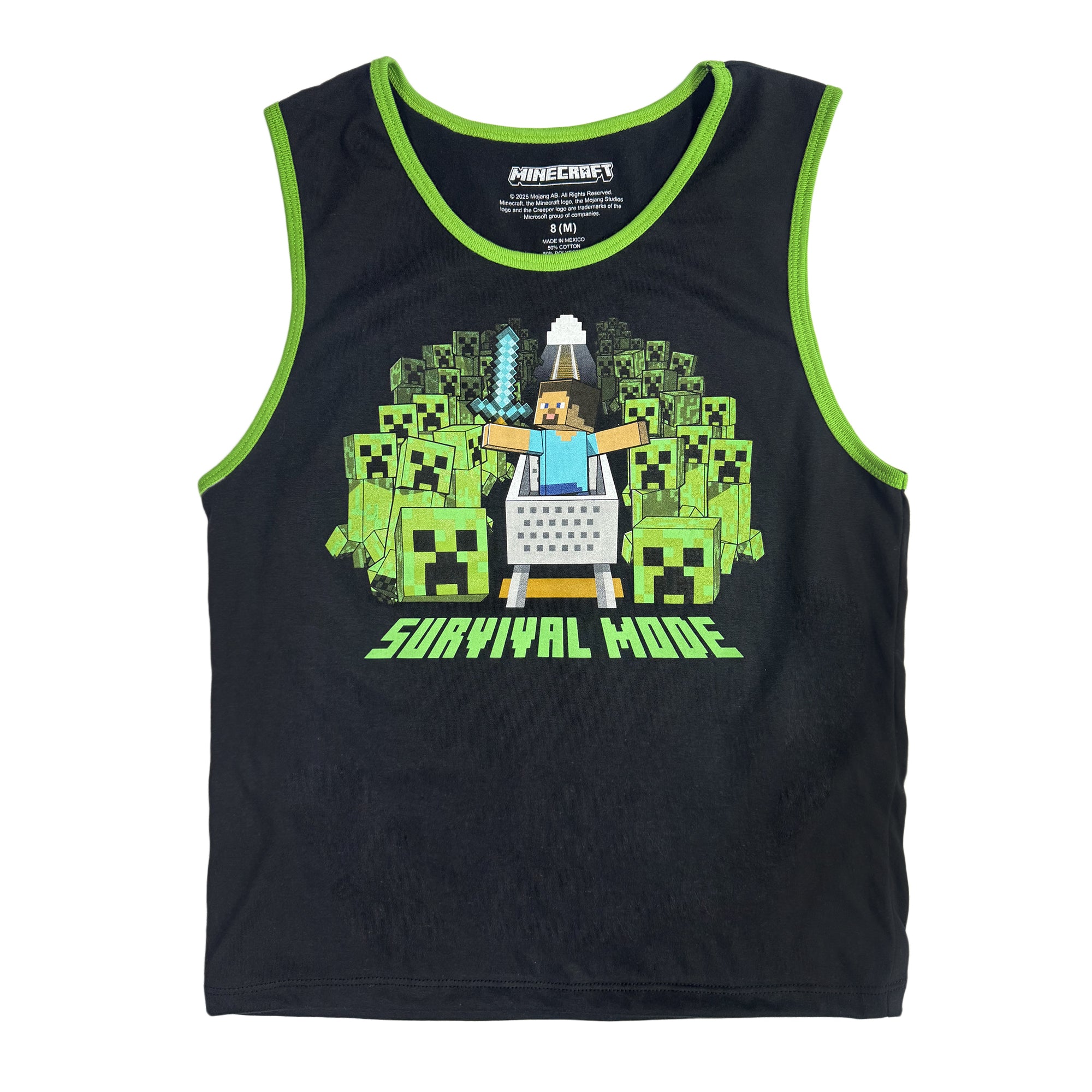 Minecraft Creepers Value 3-Pack of Youth Boy's Sleeveless Muscle Shirts