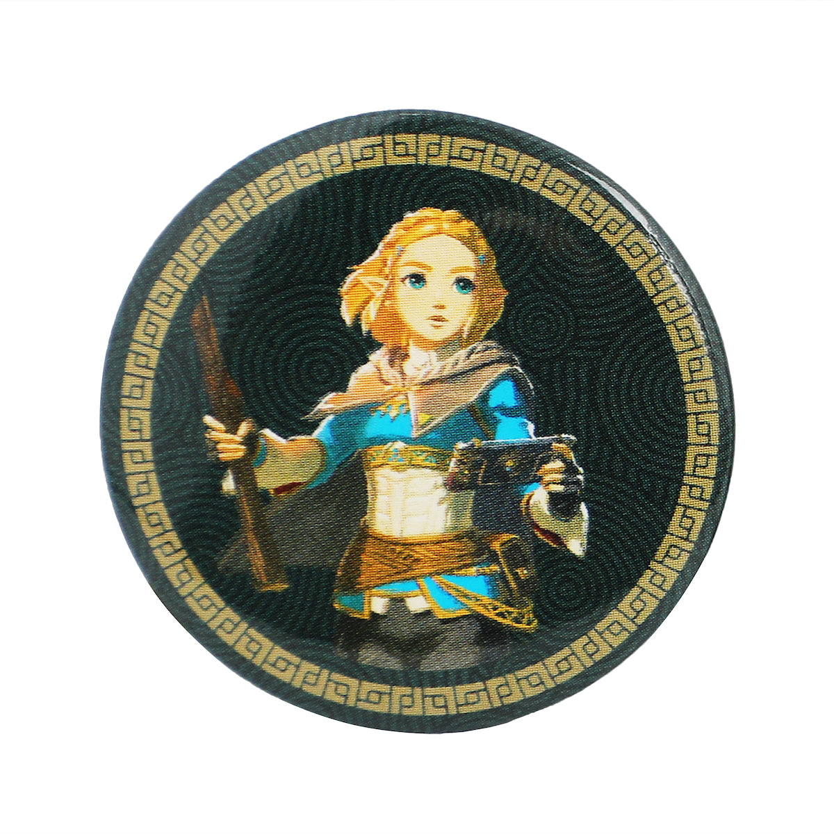 Zelda Tears of the Kingdom Button Pack - Authentication Crest Link Zelda and Hyrule Crest (4-Pack)