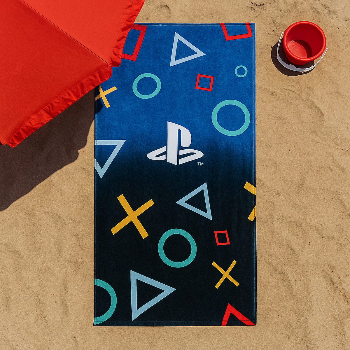 Official Sony PlayStation Towel | Super Soft Feel PS5 Gaming Design | Perfect For Home Bath Beach & Swimming Pool | One Size 30 x 59” | 100% Cotton
