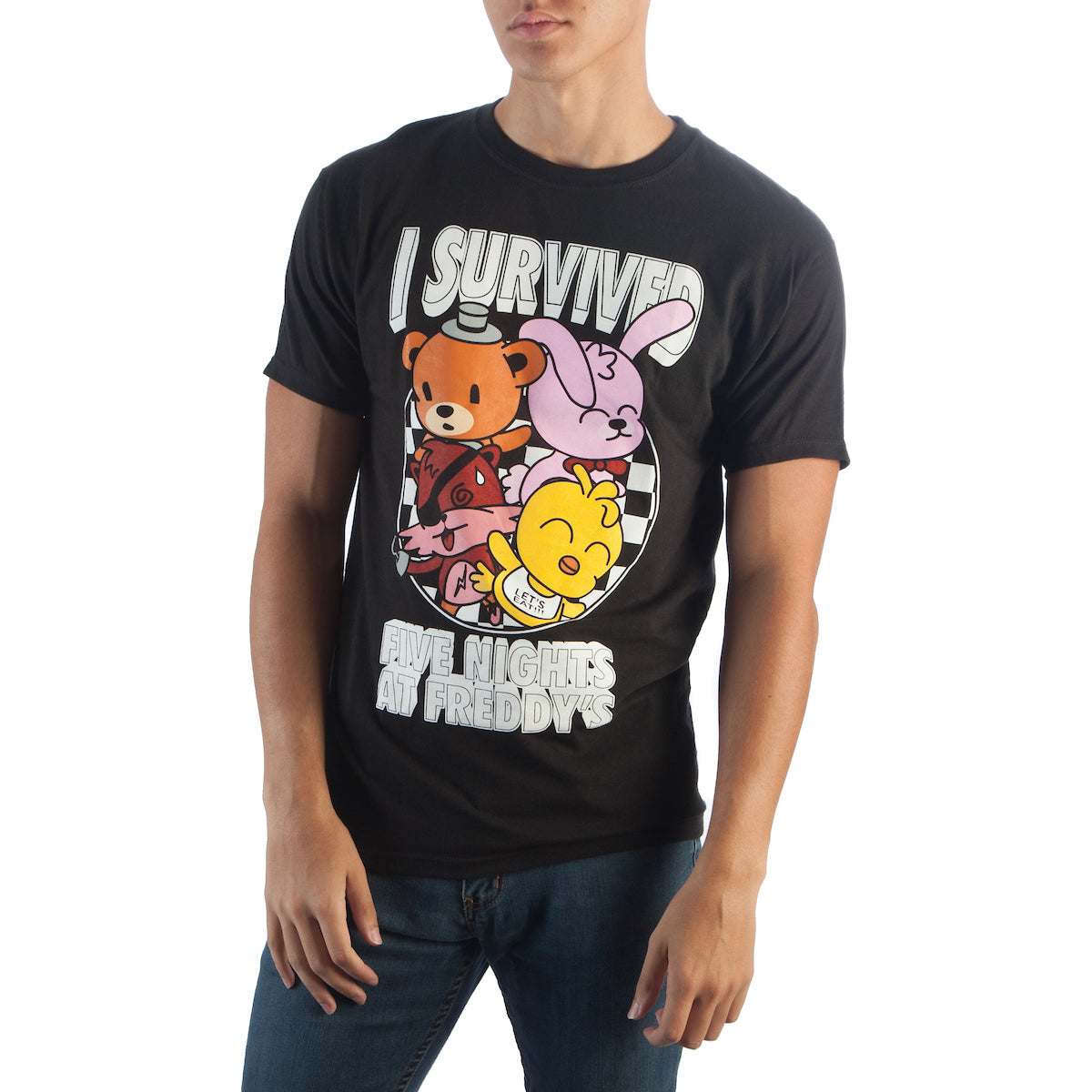 Five Nights at Freddy's I Survived Men's Black Graphic Tee