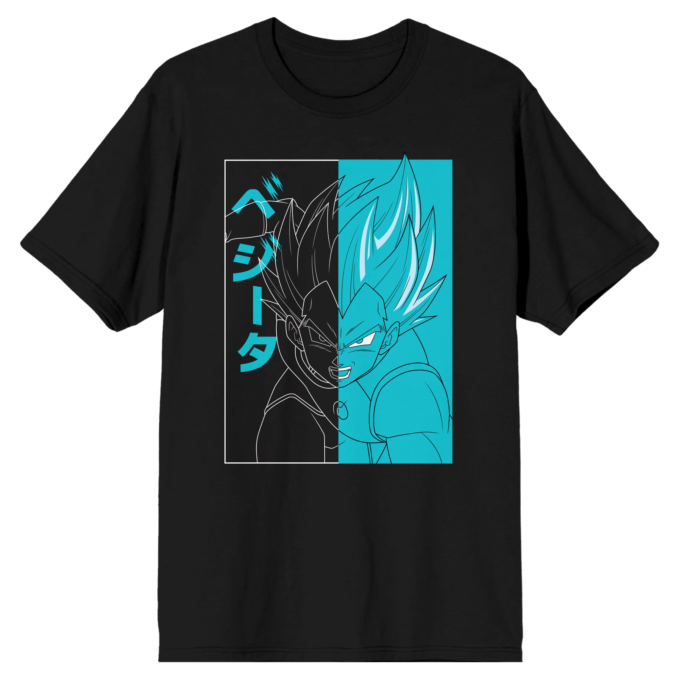 Dragon Ball Z Super Two-Toned Anime Men's Black T-Shirt