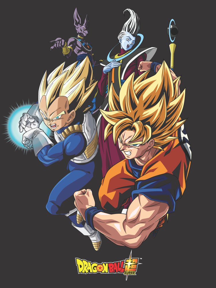 Dragon Ball Super Character Men's Black Crew Neck T-Shirt