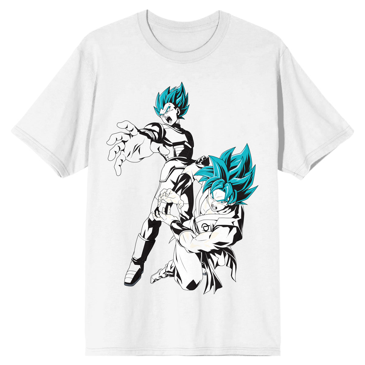 Dragon Ball Super Goku Vegeta Anime Men's White T-Shirt