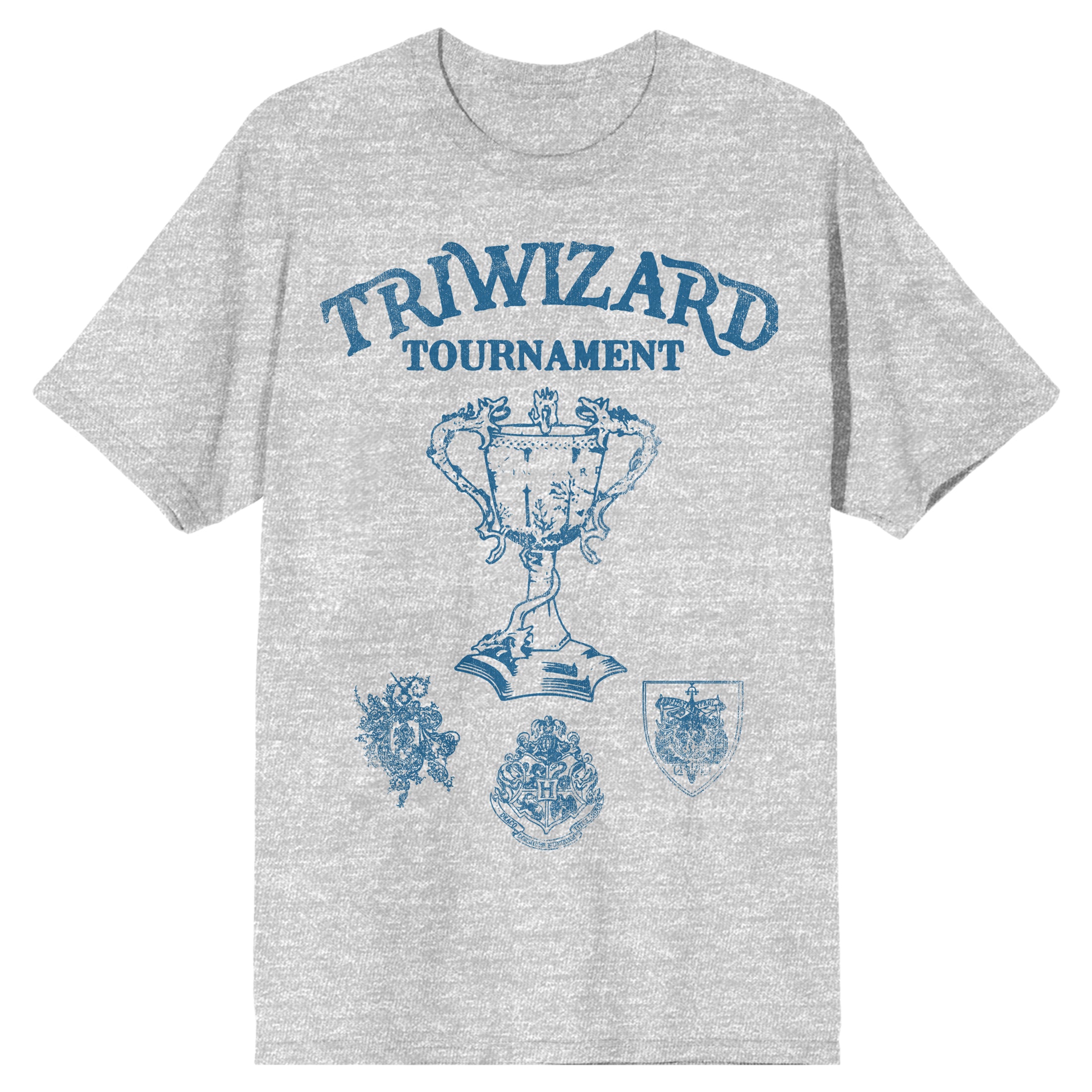 Harry Potter Triwizard Tournament Graphic Men's Athletic Heather Gray T-Shirt