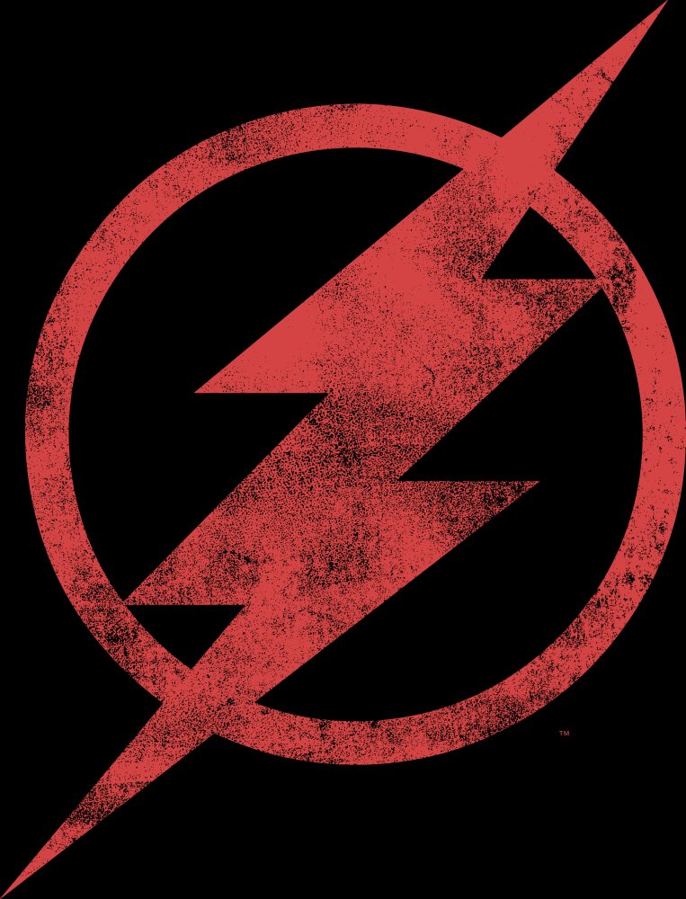 Justice League Red Flash Logo Men's Charcoal Heather T-shirt