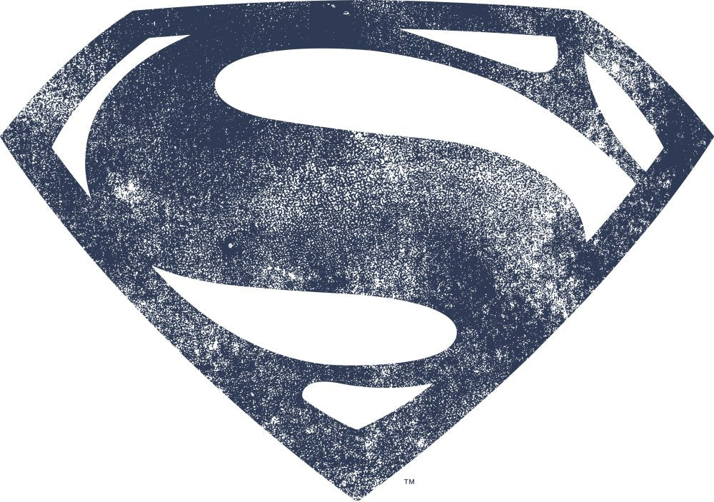 Justice League Navy Superman Logo Men's Athletic Heather T-shirt