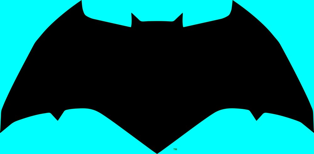 Justice League Movie White Batman Logo Men's Black T-shirt