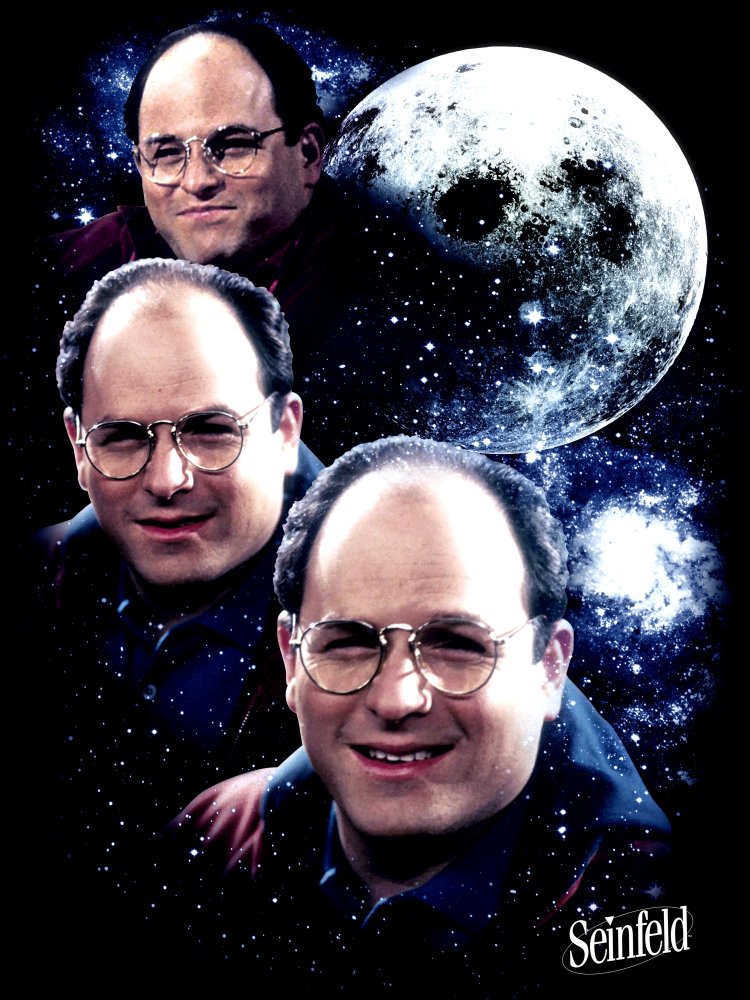 Seinfeld Three Georges Men's Black Tee